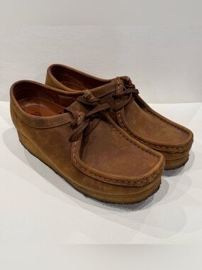 Clarks Originals Wallabees Brown Leather Shoe Women’s Size 7.5 38257 Crepe Sole